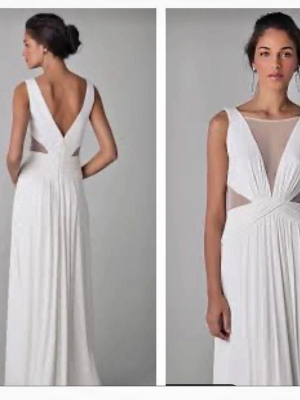 BCBGMAXAZRIA White MAGALENA Maxi Dress Size Medium